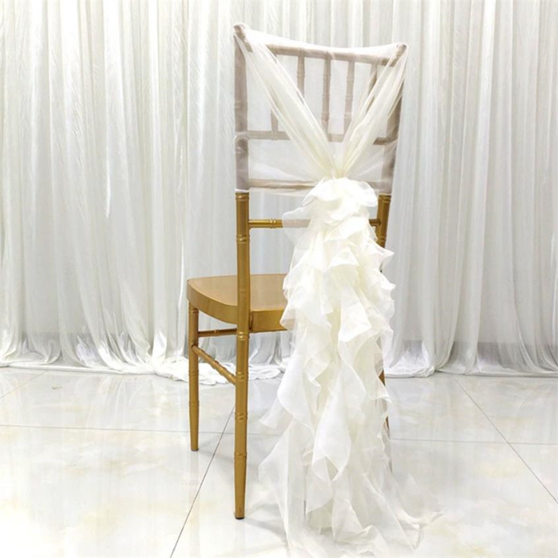 Chair Sash Organza - Dekoracje na krzesła bambusowe, szarfy na