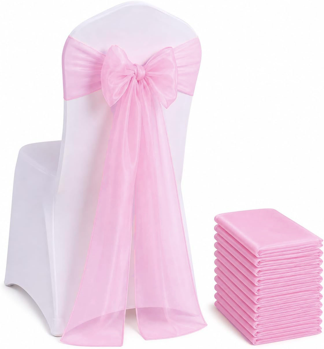 Chair Sash Organza - Organzowe szarfy na krzesła, kokardy 100/50/10