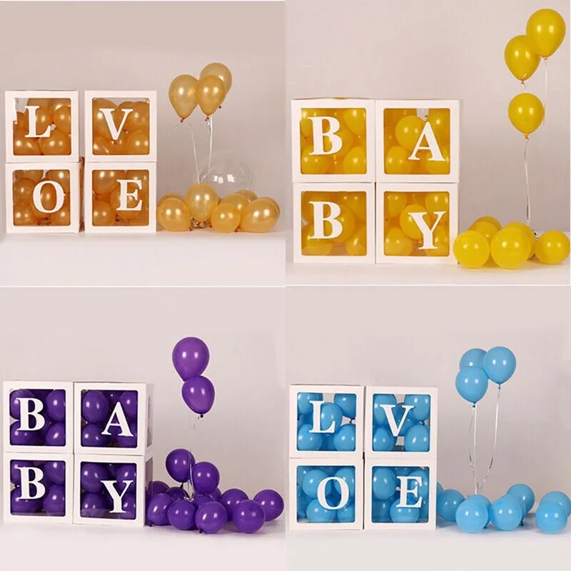 Confetti Balloon Set - Pudełko z balonami w kształcie liter,