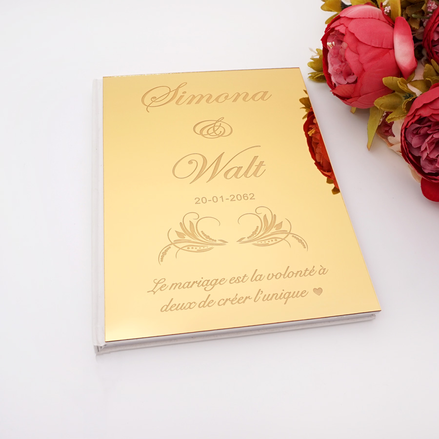 Personalized Guest Book - Lustro akrylowe spersonalizowana elegancka księga gości