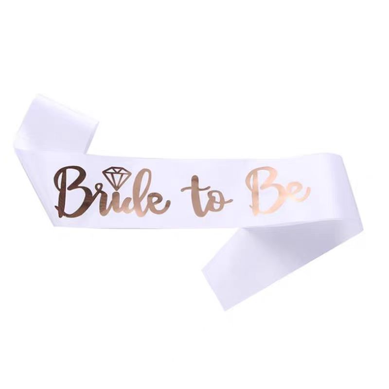 Bride Tribe Sash - 1 zestaw różowo-złoty zespół panna młoda