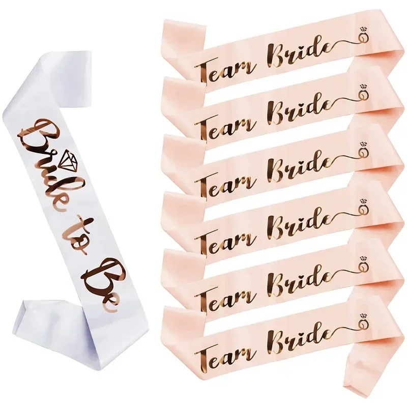 Bride Tribe Sash - 1 Zestaw Szarfy Ślubnej w Kolorze