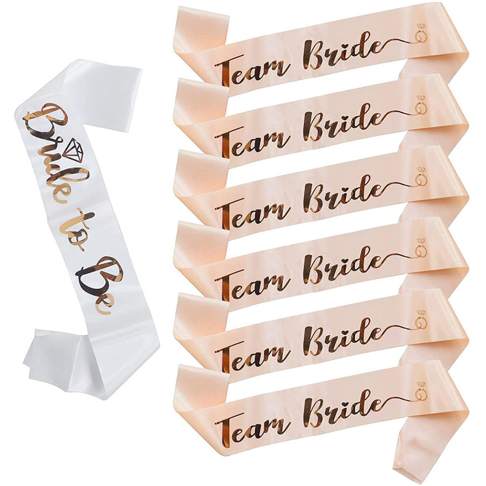 Bride Tribe Sash - 1 Zestaw Satynowych Szarf w Kolorze