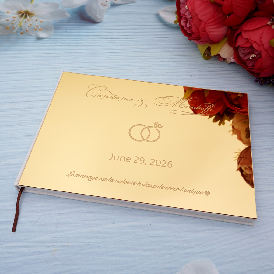 Personalized Guest Book - Spersonalizowany ślub Niestandardowy podpis Księga gości