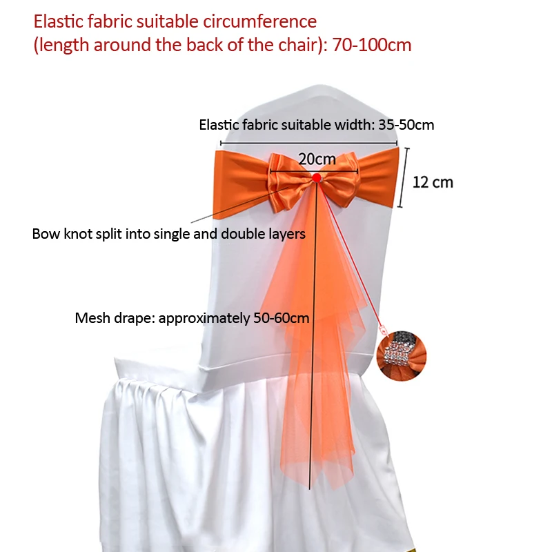 10 50szt Spandex Szarfy na krz – Chair Sash Organza recenzja i cena