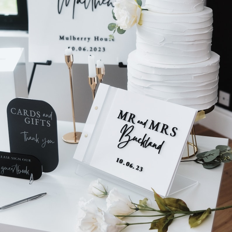 Biała kartonowa skrzynka na śl – Personalized Guest Book recenzja i cena
