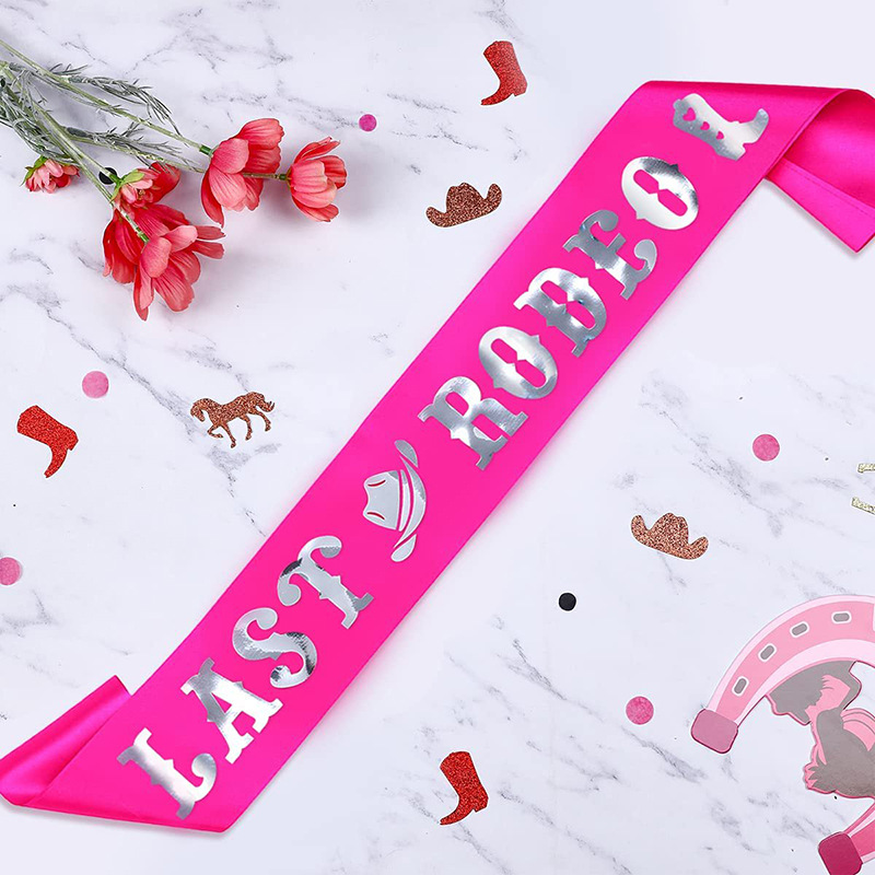 1 szt. Ostatnia szarfa Rodeo w – Bride Tribe Sash recenzja i cena