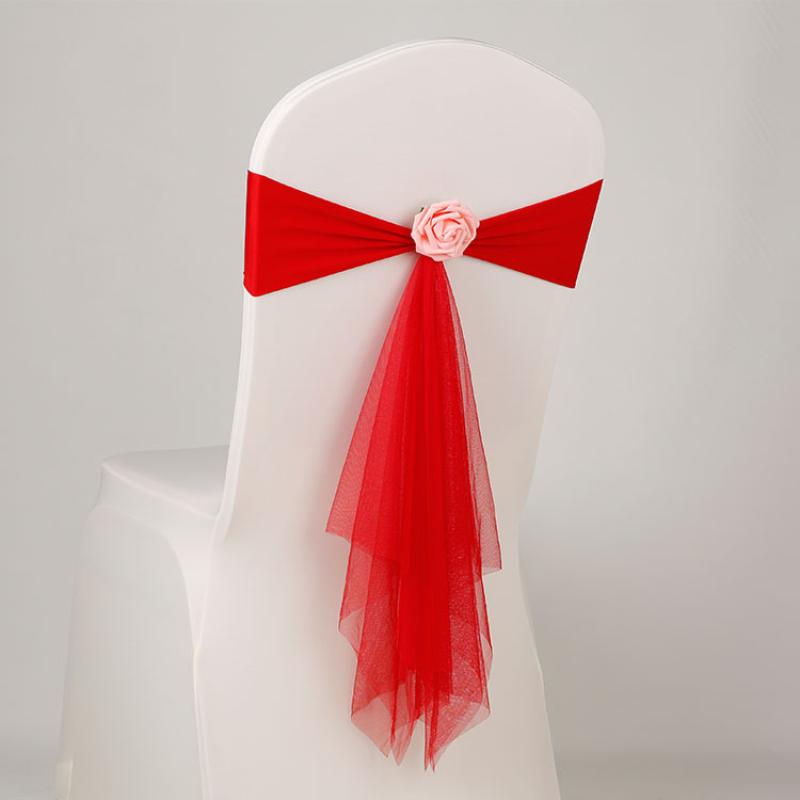 1 szt. Organzowe ozdoby na krz – Chair Sash Organza recenzja i cena