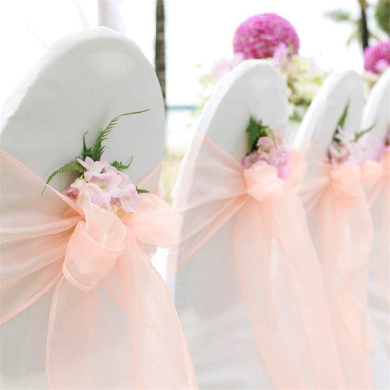 10/50/100PCS Dekoracja krzesła – Chair Sash Organza recenzja i cena