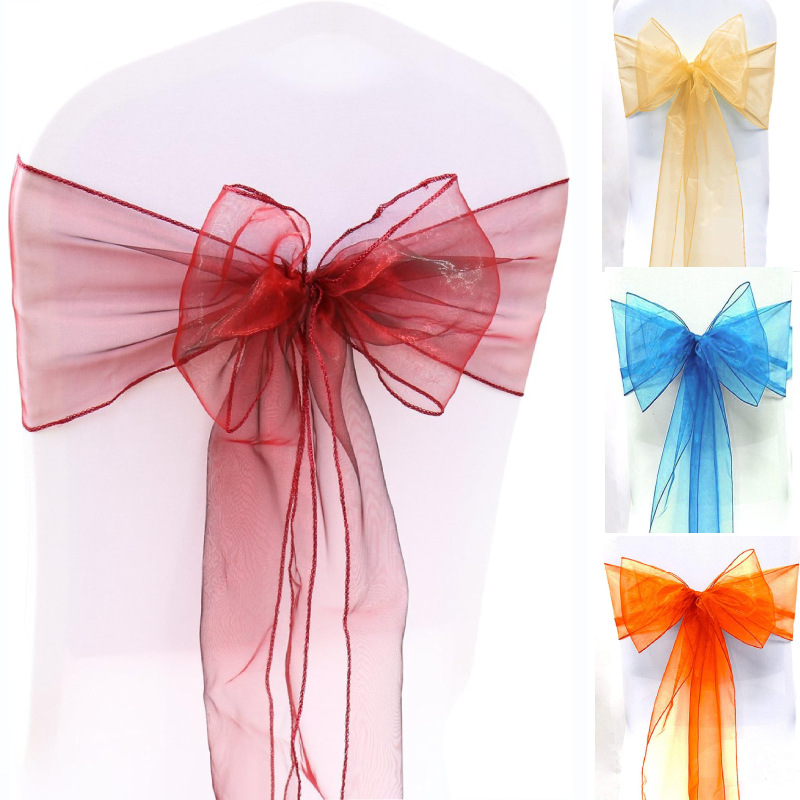 10/50/100PCS Dekoracja krzesła – Chair Sash Organza recenzja i cena