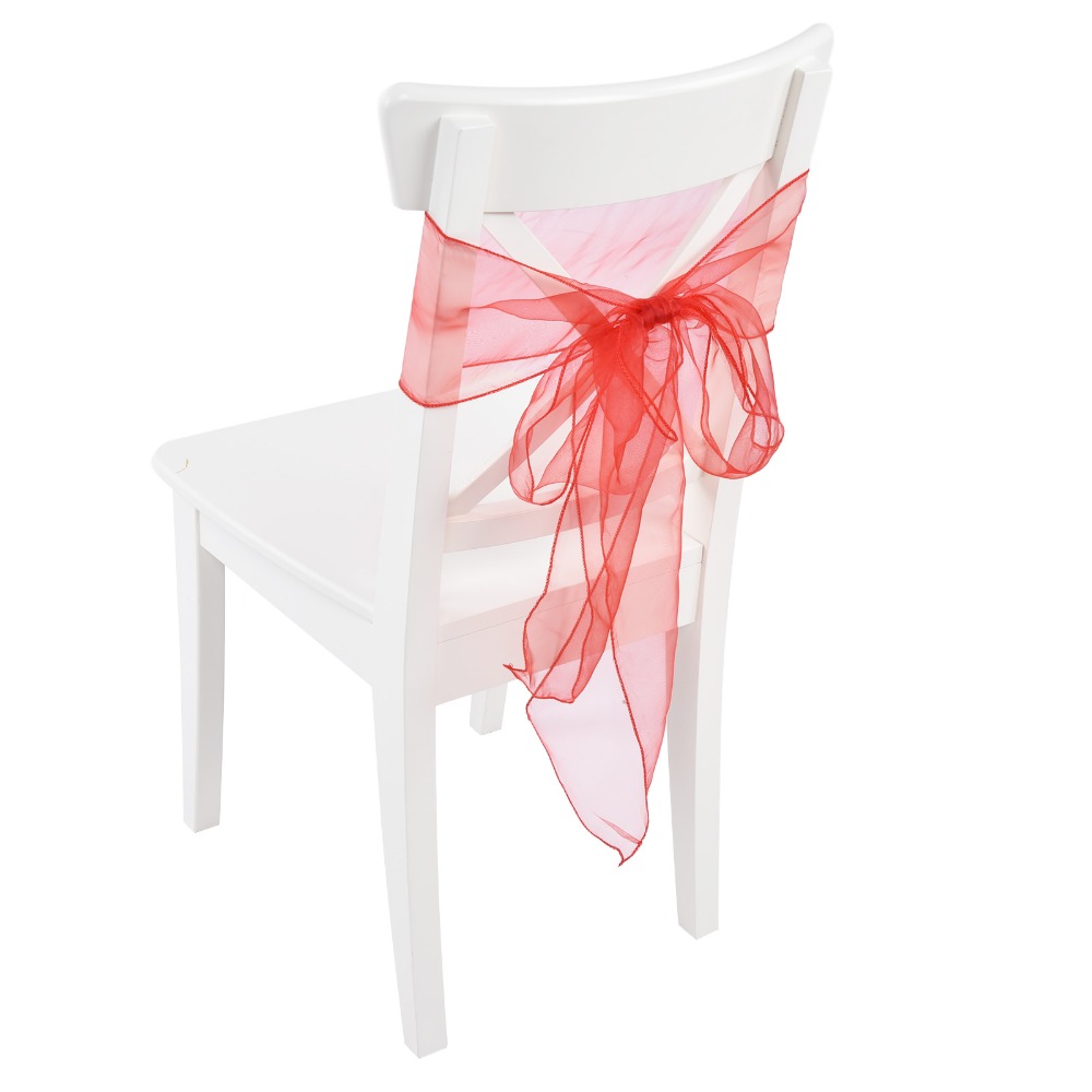 10 sztuk niebieskich, czerwony – Chair Sash Organza recenzja i cena